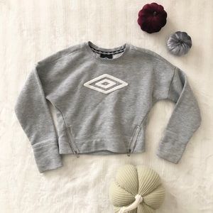 Umbro Girls Grey Crewneck